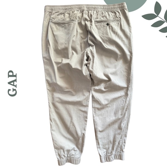 🛍️3/$40 GAP Men’s Cotton Jogger Pants Light Grey - Size XL - Picture 2 of 6
